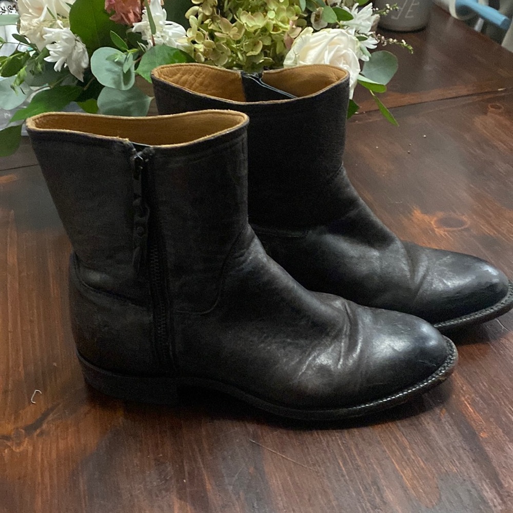 Lucchese gray ankle boots